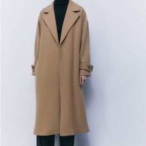Zara - Belted Wool Blend Coat